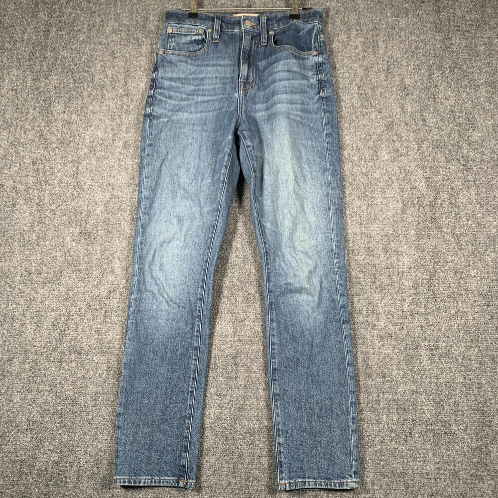 Madewell Jeans Womens 25 Blue The High-Rise Slim Boyjean Stretch Denim 27 Inseam